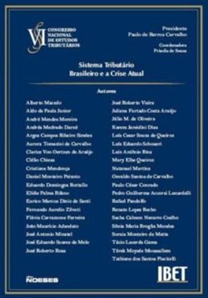 Picture of VI CONGRESSO - SISTEMA TRIBUTARIO BRASILERIO E A CRISE ATUAL