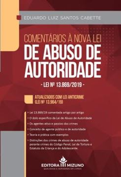 Imagem de COMENTARIOS A NOVA LEI DE ABUSO DE AUTORIDADE - LEI N? 13.869/2019