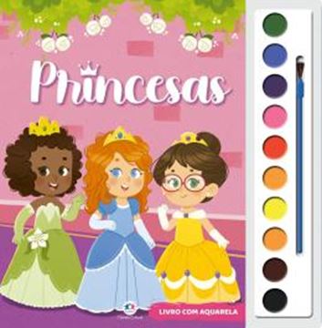 Imagem de COL. LIVRO COM AQUARELA - PRINCESAS