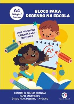 Imagem de BLOCO PARA DESENHO A4 140G - 20 FOLHAS BRANCAS